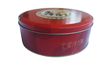 Chine Boîtes à biscuit de bidon de cylindre, récipients rouges de bidon en métal pour le café fournisseur