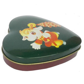 Chine Mini boîte de bidon de chocolat de forme de coeur, boîte douce de récipient de sucrerie avec le couvercle fournisseur