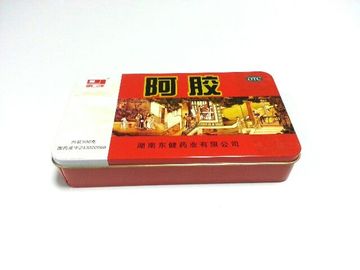 Chine Le rouge a imprimé les récipients carrés de bidon avec la couverture/couvercle, l'épaisseur 0.23mm fournisseur