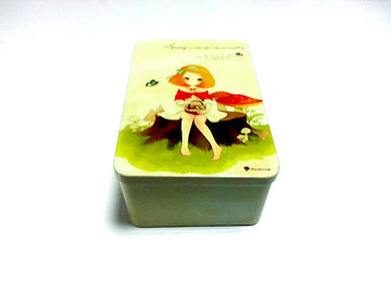 Chine Boîte carrée colorée sans couture en métal de récipients de sucrerie de bidon pour le gâteau, fer-blanc de 0.23mm fournisseur