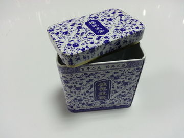Chine Boîte bleue et blanche de porcelaine avec la couverture, stockage de thé/cadeau emballé fournisseur