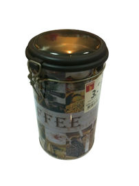 Chine Boîtes métalliques noires cylindroïdes de thé de bidon pour Coffe/sucrerie/poudre fournisseur