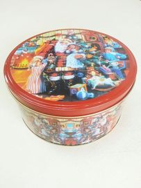 Chine Récipients d'entreposage de bidon de biscuit de Noël, boîtes cylindroïdes de bidon de stockage de nourriture petites fournisseur