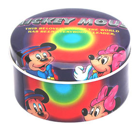 Chine Boîte vide de bidon de cadeau de Mickey Mouse, boîte en fer blanc de Disney pour l'emballage de cadeau avec le couvercle fournisseur