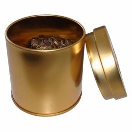 Chine Récipients d'or de bidon de thé de catégorie comestible avec le couvercle, diamètre 65 x 75mm fournisseur