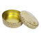 Récipients de bidon en métal d'impression de fleur d'or avec le diamètre 80mmx25mm de forme ronde fournisseur
