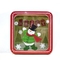 Noël vide Tin Gift Box Square Cookie étame avec les bidons décoratifs de vacances de fenêtre avec des couvercles fournisseur