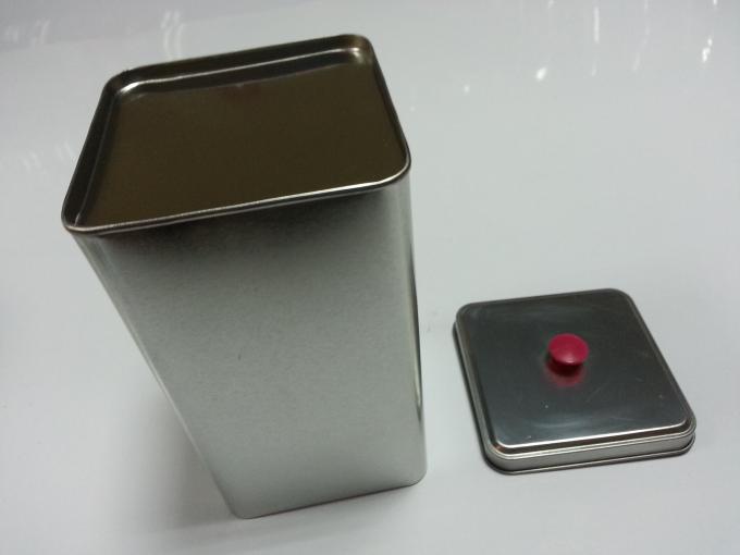 Boîte en fer blanc de bidon de boîtes métalliques d'or carrées de thé pour l'emballage de thé/café