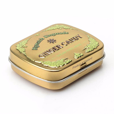 Chine Menthe vide Tin Containers pour le métal de relief bon marché Tin Boxes Small Gold Tins de nourriture fournisseur