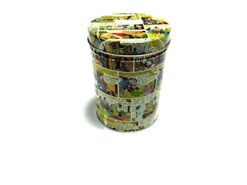 Chine Boîte métallique ronde imprimée de bidon de nourriture de fer-blanc pour le stockage de maïs éclaté/épices fournisseur