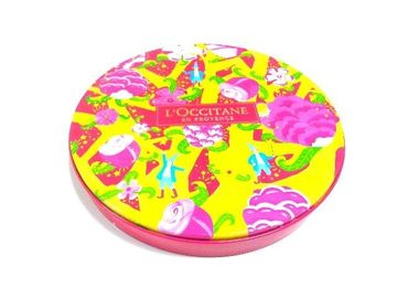Chine Grand intérieur rouge durable rond de boîte en fer blanc pour l'emballage de maquillage avec l'insertion en plastique fournisseur