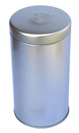 Chine Boîtes métalliques argentées simples de thé de bidon Dia80 x 55hmm, boîte impressionnante de bidon d'emballage de thé fournisseur