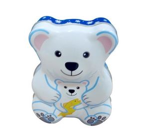 Récipients de sucrerie de bidon de panda de bébé, boîte irrégulière en métal de sucrerie de fer-blanc fournisseur