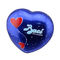 Chine Le métal en forme de coeur de boîte de bidon de chocolat de Baci peut avec la couleur bleue basse exportateur