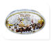 Chine Boîte métallique ovale de bidon de thé avec la copie faite sur commande de couleur de boîte d&#039;or intérieure en métal admise exportateur