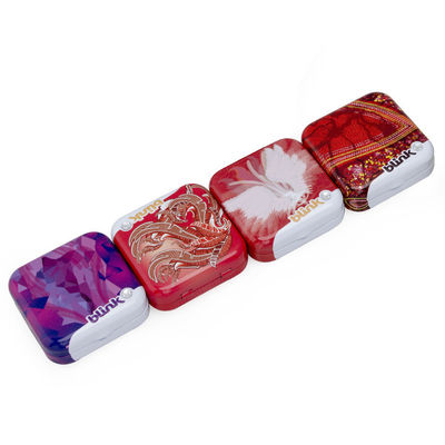 Petite boîte d'étain carrée fournisseur