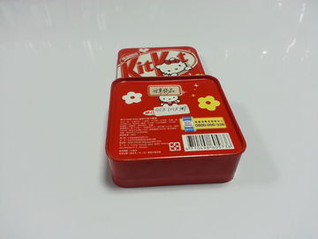 Récipients de sucrerie de bidon de Hello Kitty, intérieur vide et CYMK dehors, boîte en fer blanc carrée fournisseur