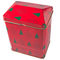 Bidons vides imprimés par rouge de cadeau avec la couverture, pot En forme de maison de bidon fournisseur