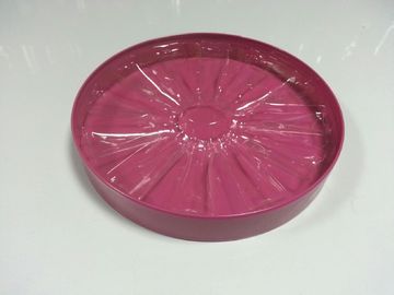 Grand intérieur rouge durable rond de boîte en fer blanc pour l'emballage de maquillage avec l'insertion en plastique fournisseur
