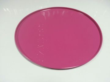 Grand intérieur rouge durable rond de boîte en fer blanc pour l'emballage de maquillage avec l'insertion en plastique fournisseur