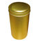 Boîtes métalliques de thé peintes par couleur d'or spéciale de bidon, boîte de forme ronde fournisseur