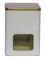 L'or promotionnel carré de boîtes en fer blanc a disparu le couvercle avec la fenêtre transparente fournisseur