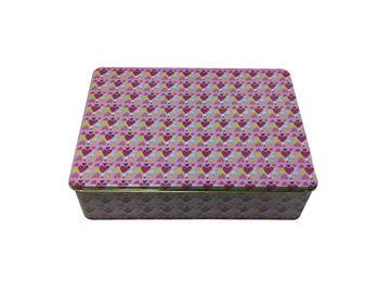 Chine Récipients de biscuit de bidon de rectangle avec la couverture pour l&#039;emballage de gâteau/lune usine